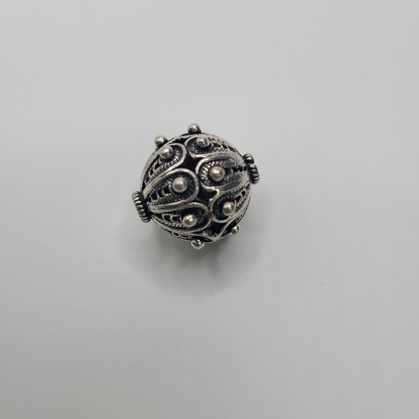Sterling Silver Large Filligree Bead.