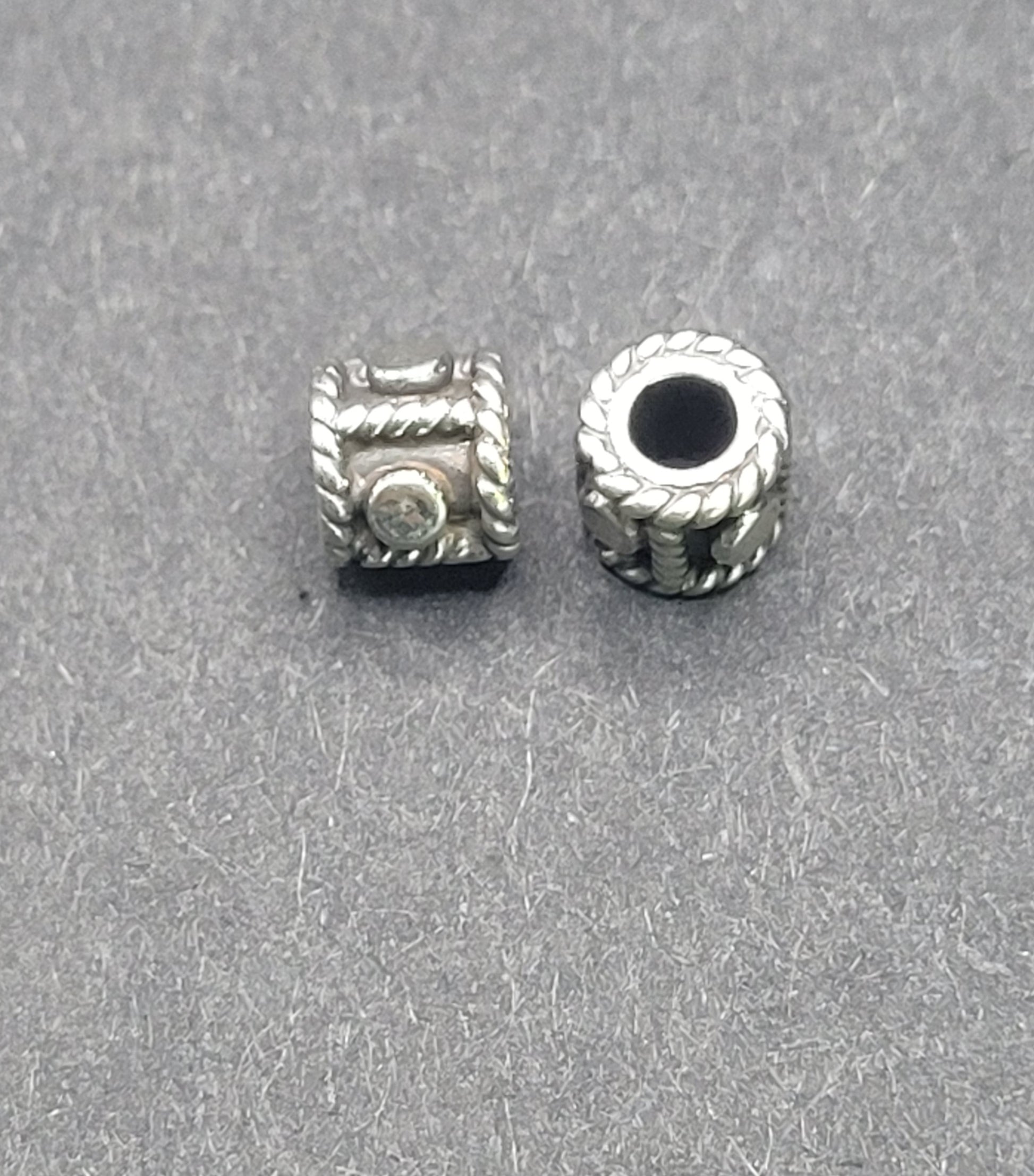 Sterling Silver 1mm Large Hole Tube Spacer Bead.