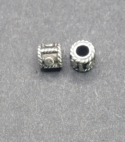 Sterling Silver 1mm Large Hole Tube Spacer Bead.