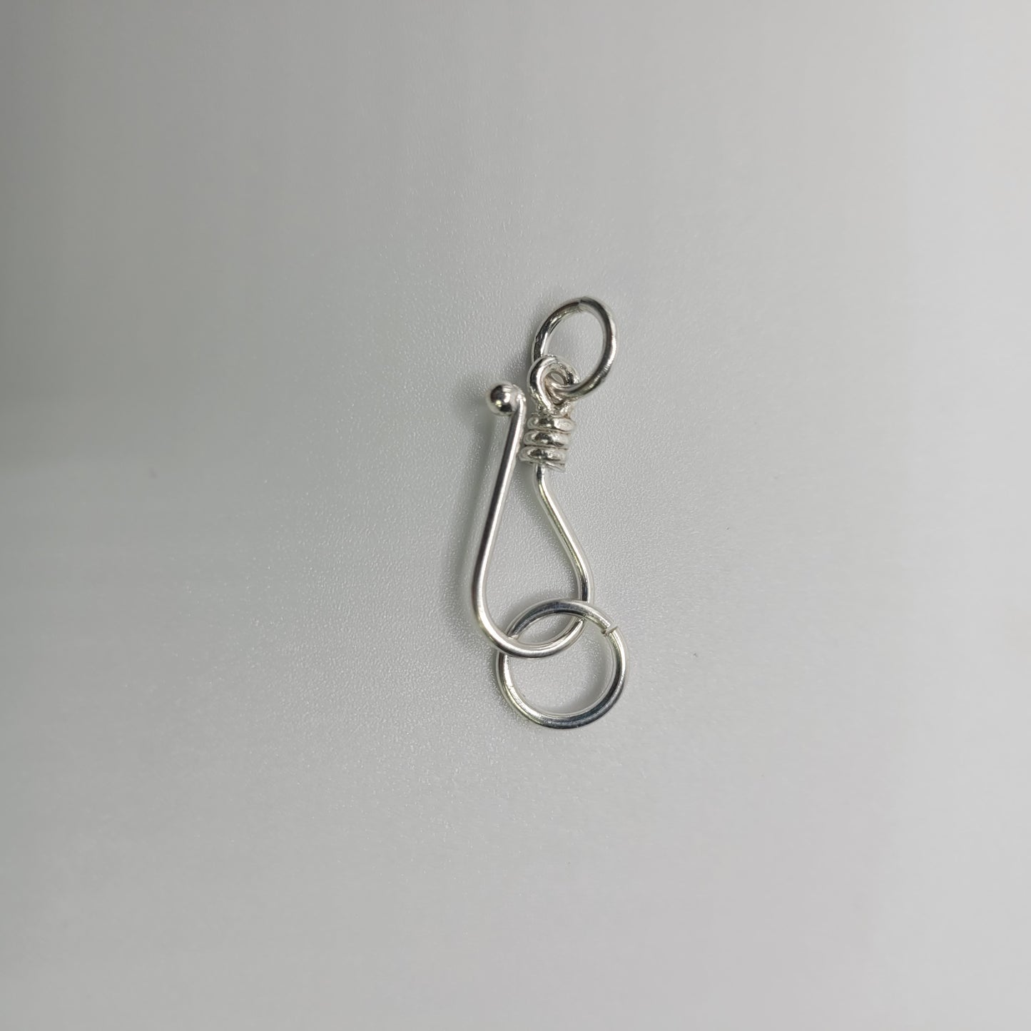 Sterling Silver Lightweight Hook And Eye Clasp.