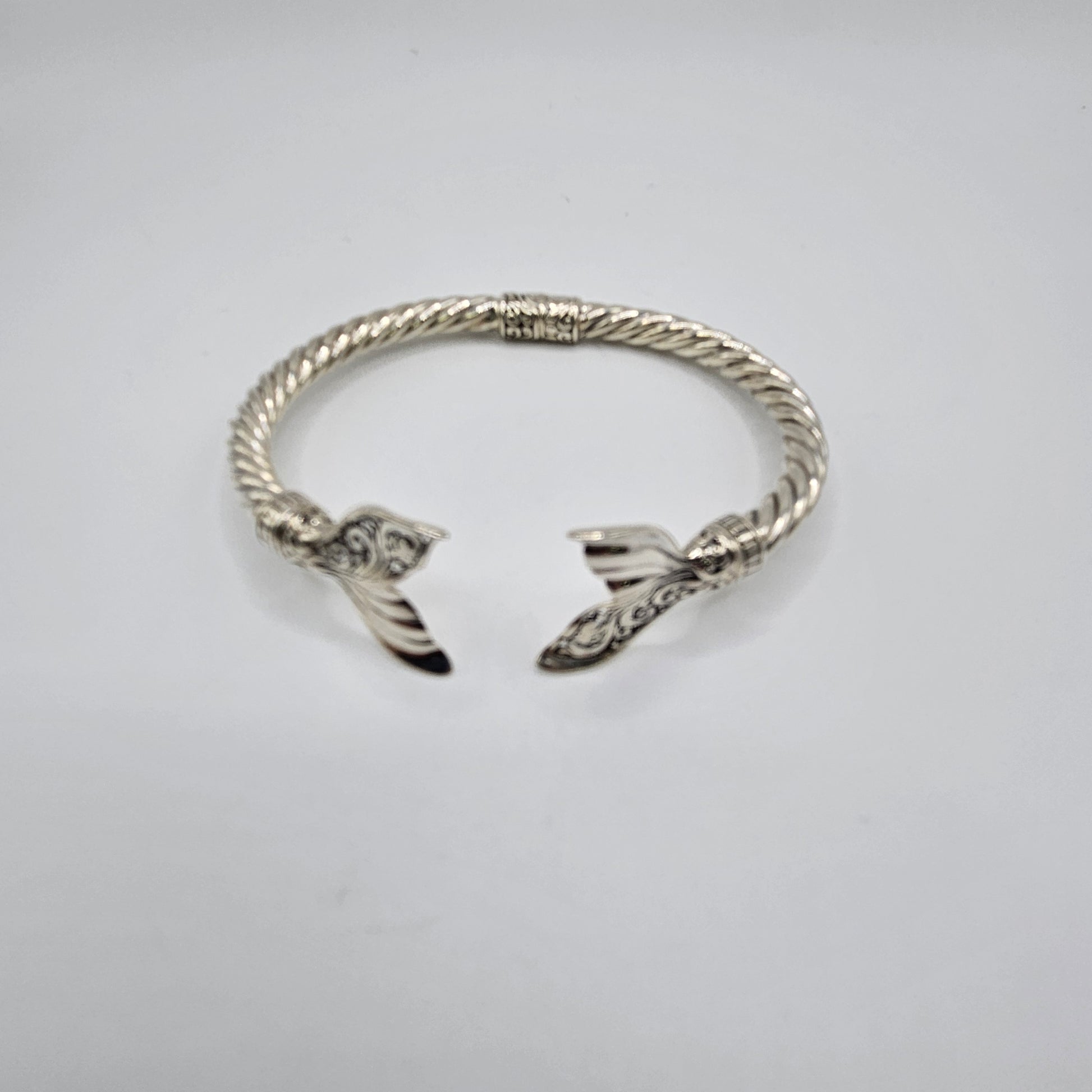 Sterling Silver Mermaid Tail Cuff Bracelet.