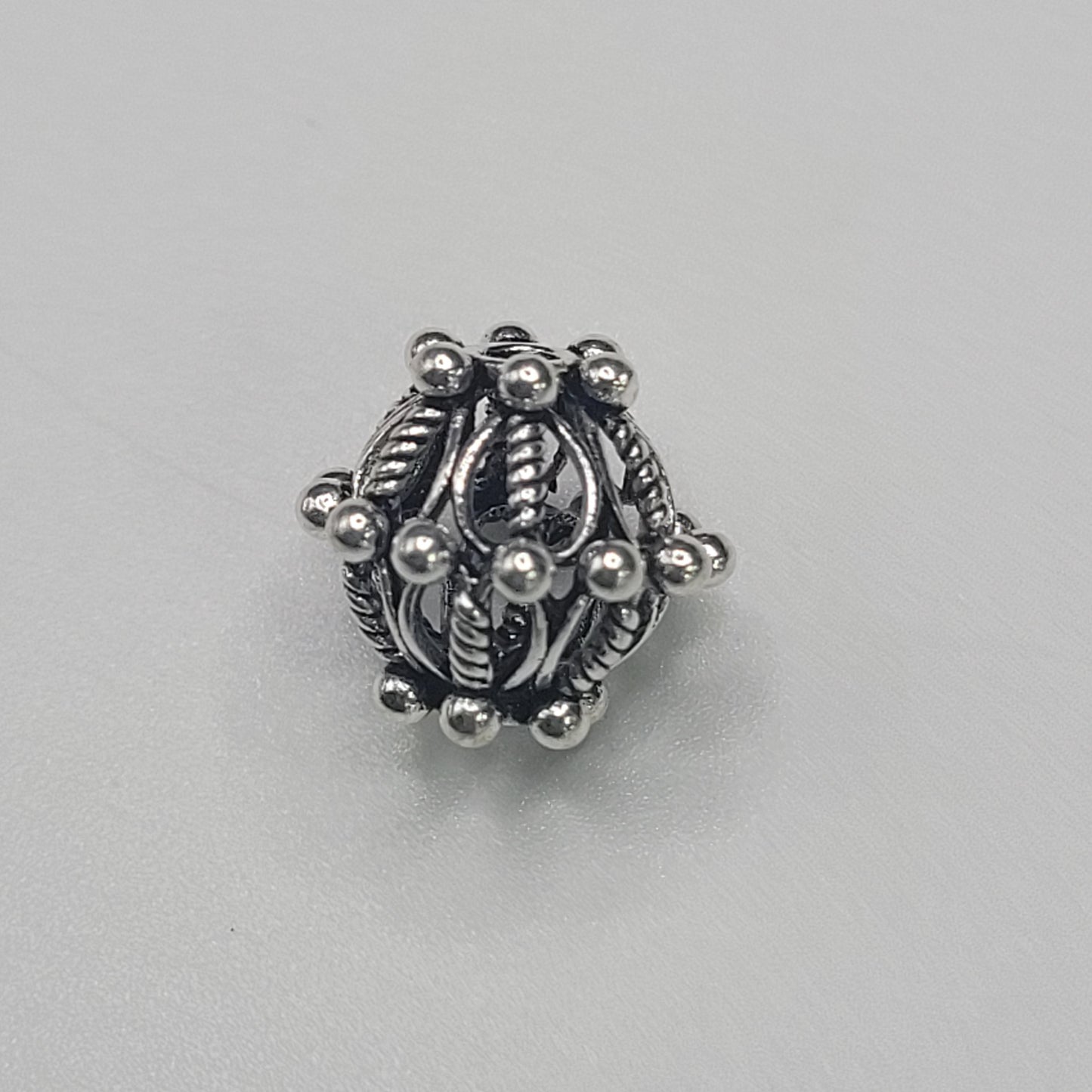 Stering Silver Open Decorative Bead Sold Individually.