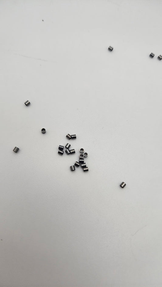 Sterling Silver Oxidized 2x2mm Crimps.