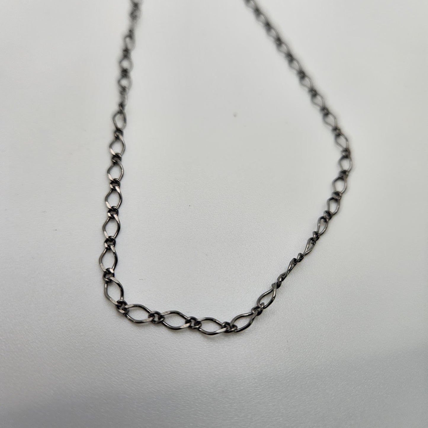 Sterling Silver Oxidized Twisted Cable Chain By The Foot.