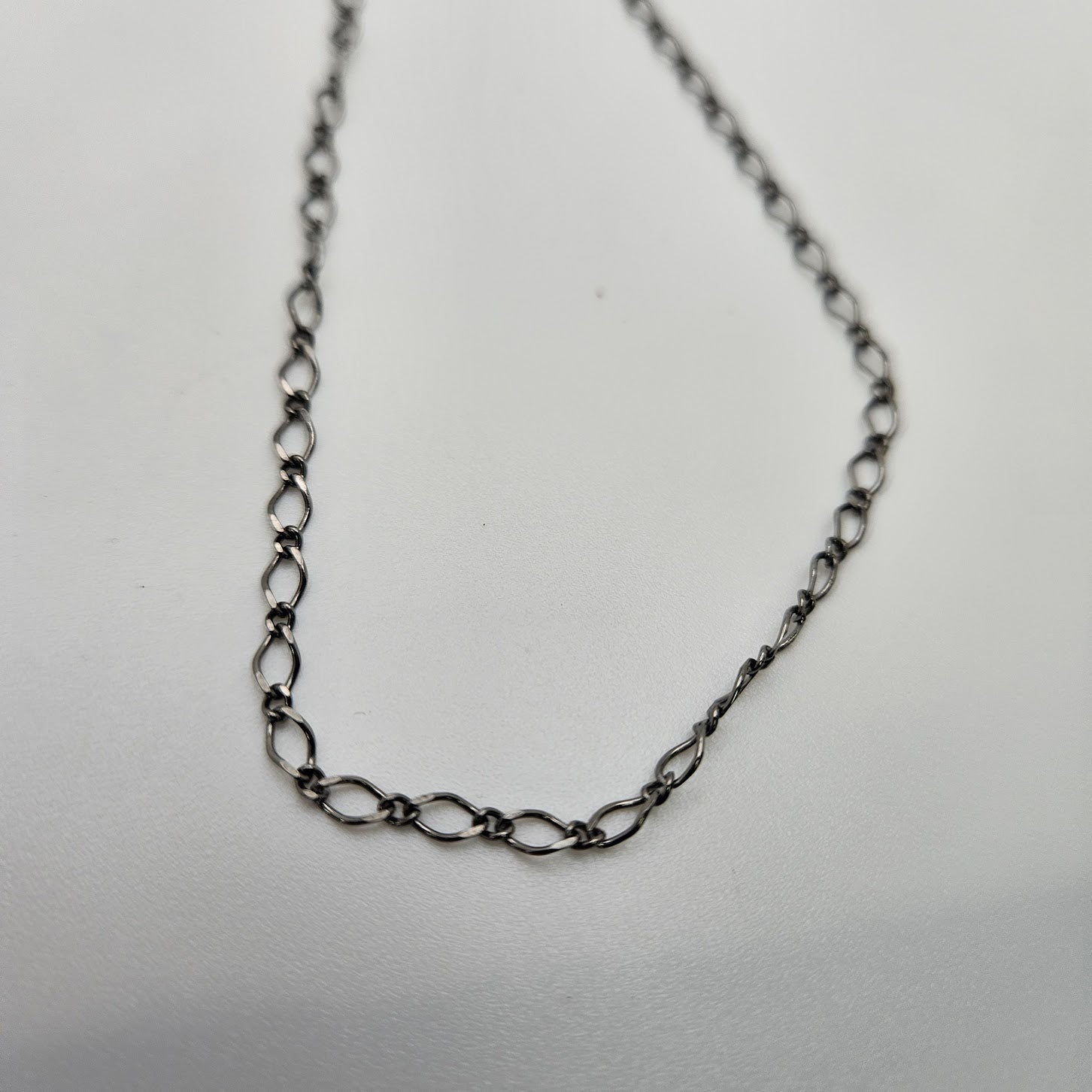 Sterling Silver Oxidized Twisted Cable Chain By The Foot.