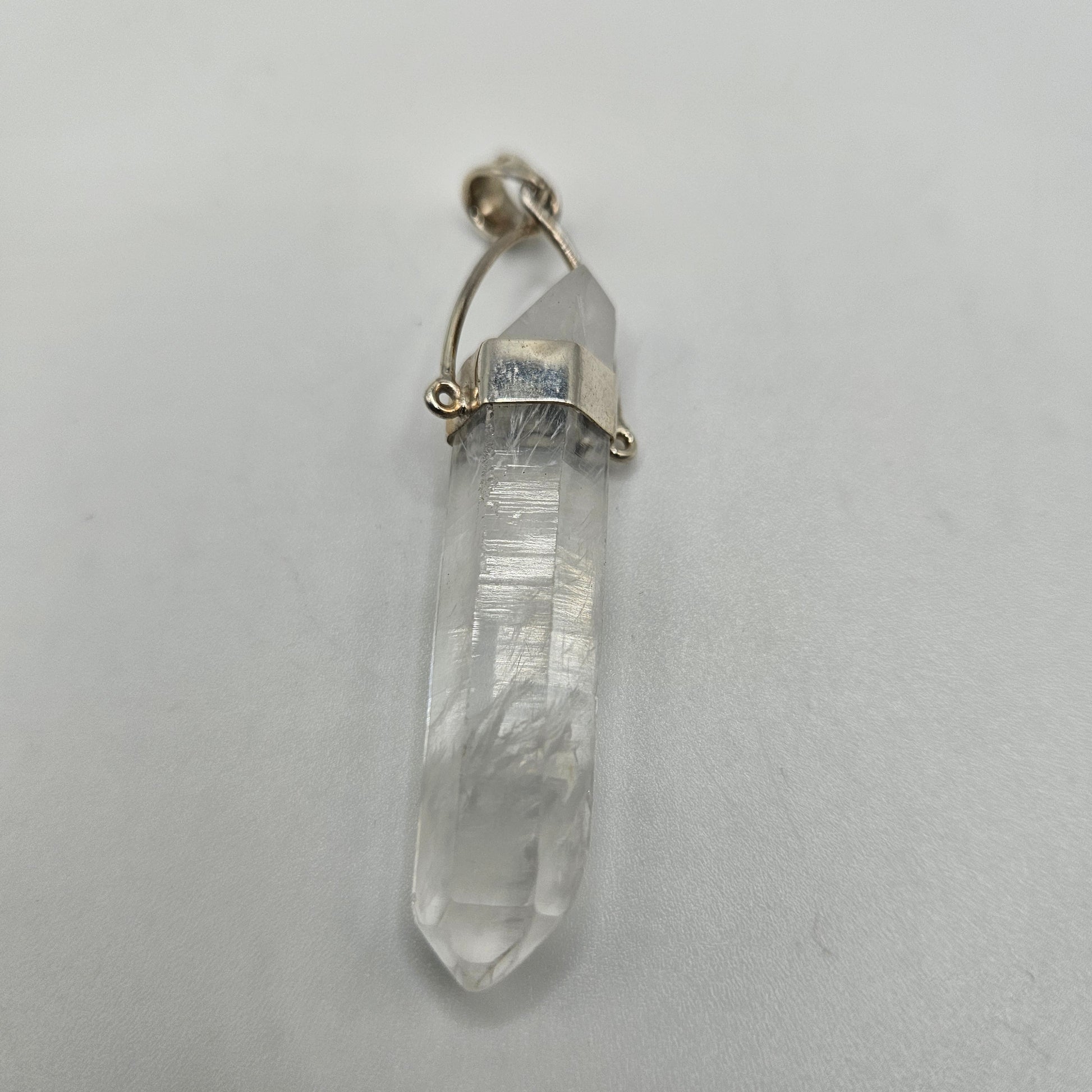 Sterling Silver Quartz Cap Pendant.