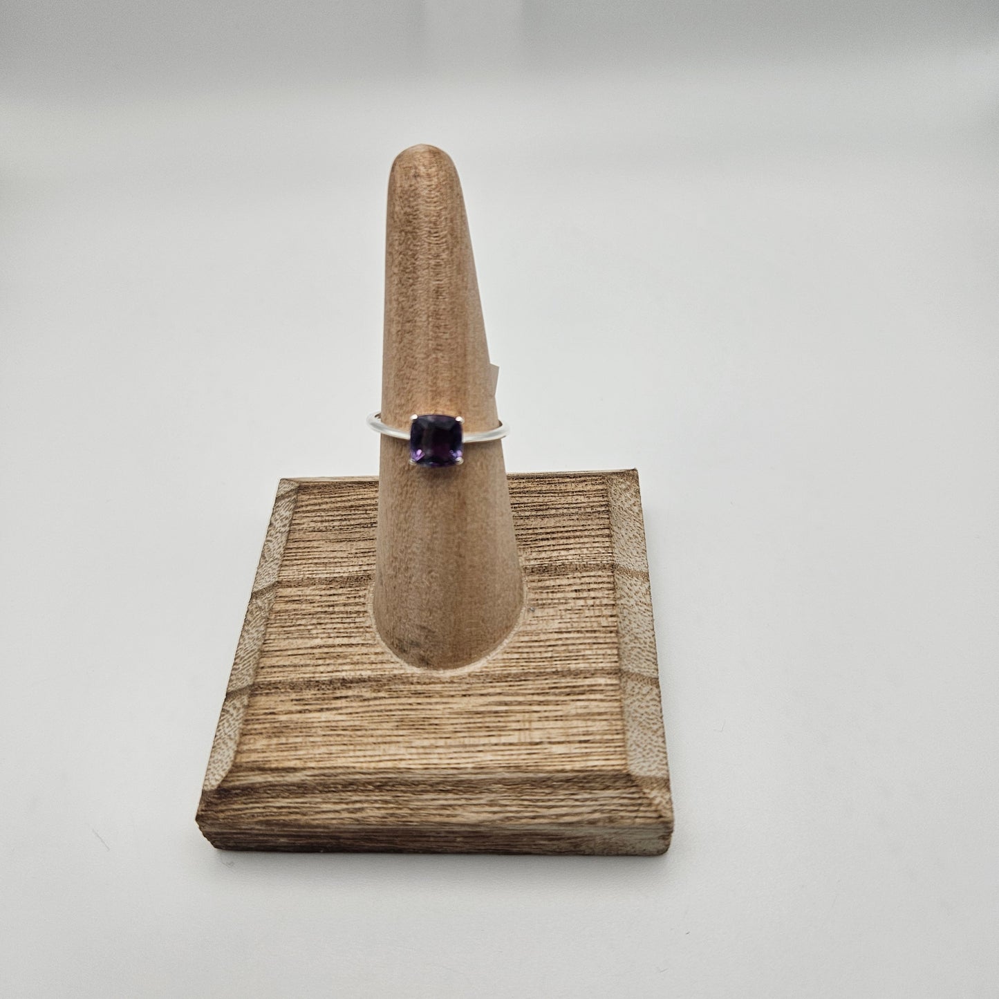 Sterling Silver Rainbow Fluorite Ring Size 9.
