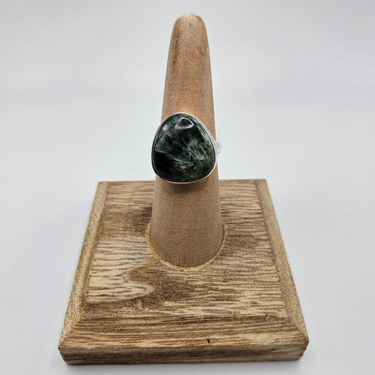 Sterling-Silver-Seraphinite-Bezel-Ring-Size-9.