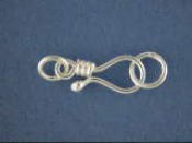 Sterling Silver Small J Hook Rope Decoration 17mm.