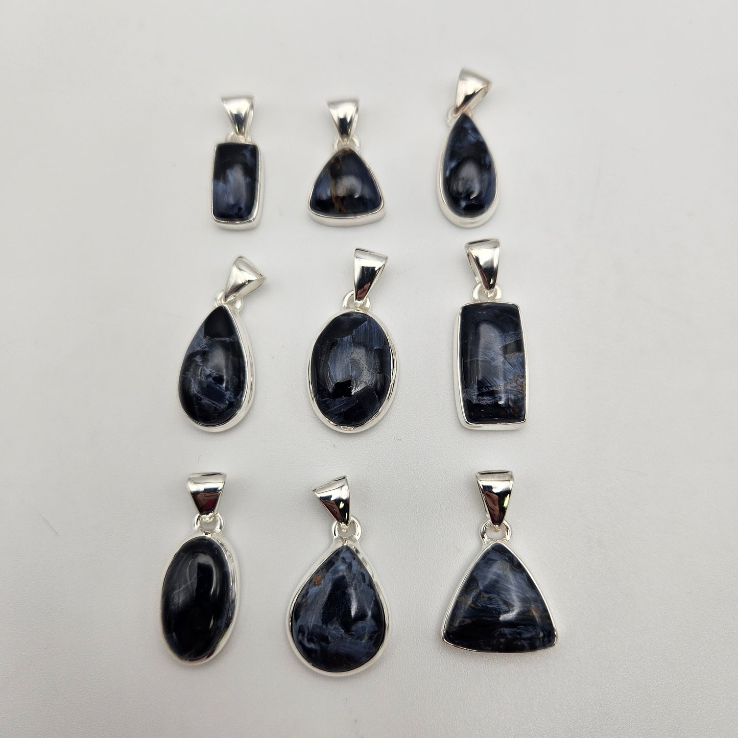 Sterling Silver Small Pietersite Bezel Pendant.