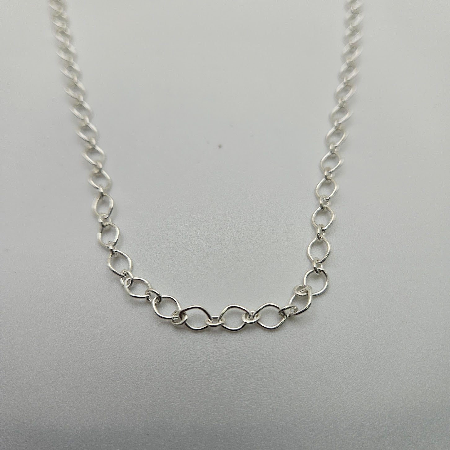 Sterling Silver Smooth Oval Link Chain By The Foot.