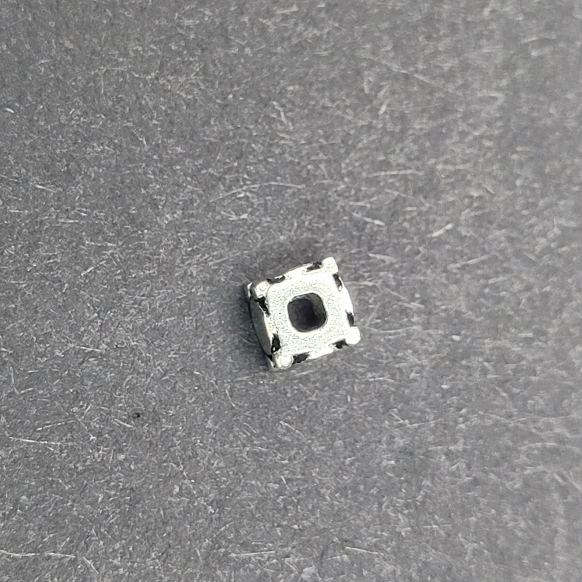 Sterling Silver Square Spacer Bead Sold Individually.