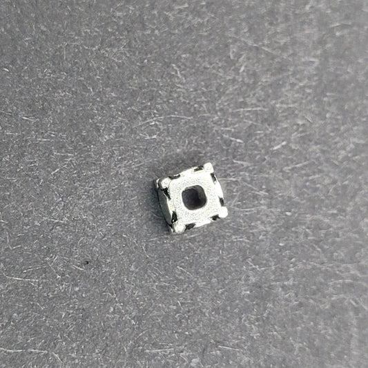 Sterling Silver Square Spacer Bead Sold Individually.