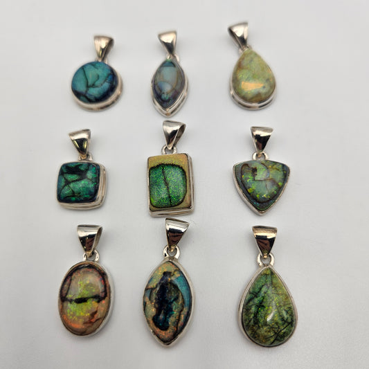 Sterling Silver Sterling Opal Bezel Pendant.