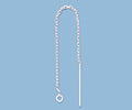 Sterling Silver Threader Earring Cable Chain 3 inch.