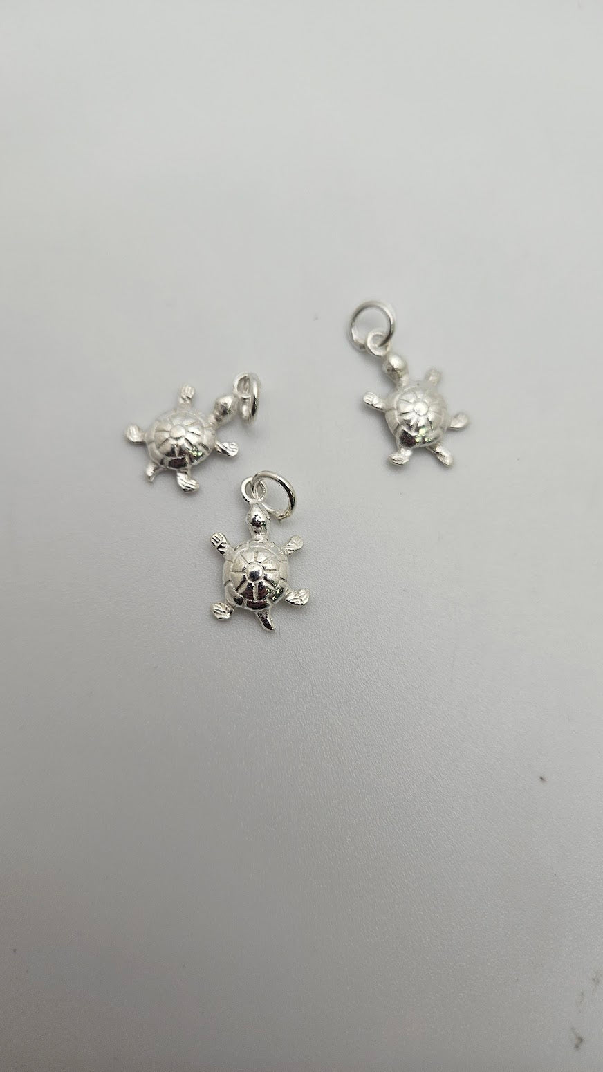 Sterling Silver Turtle Charm Single.