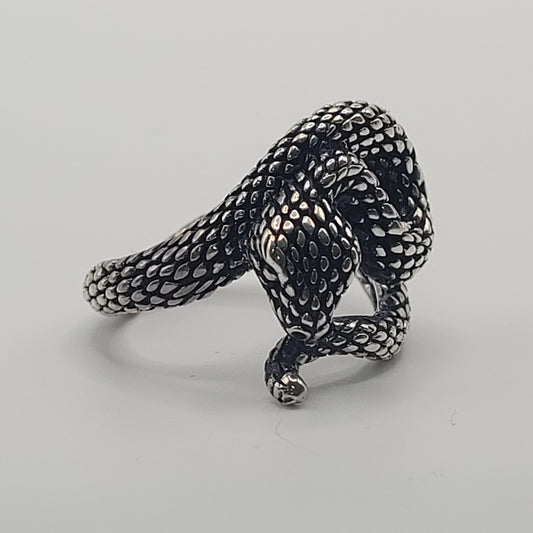 Sterling Silver Oxidized Snake Ring