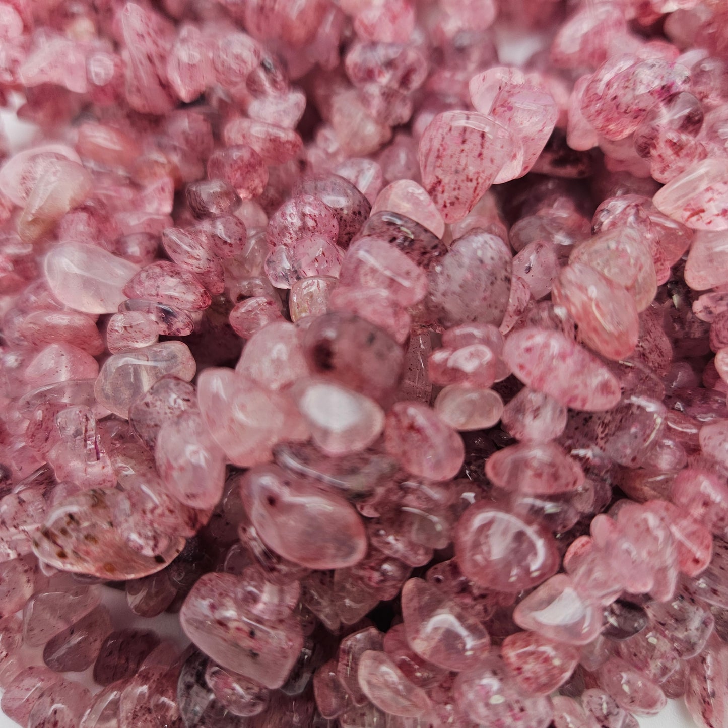 Strawberry Quartz Chip Beads.