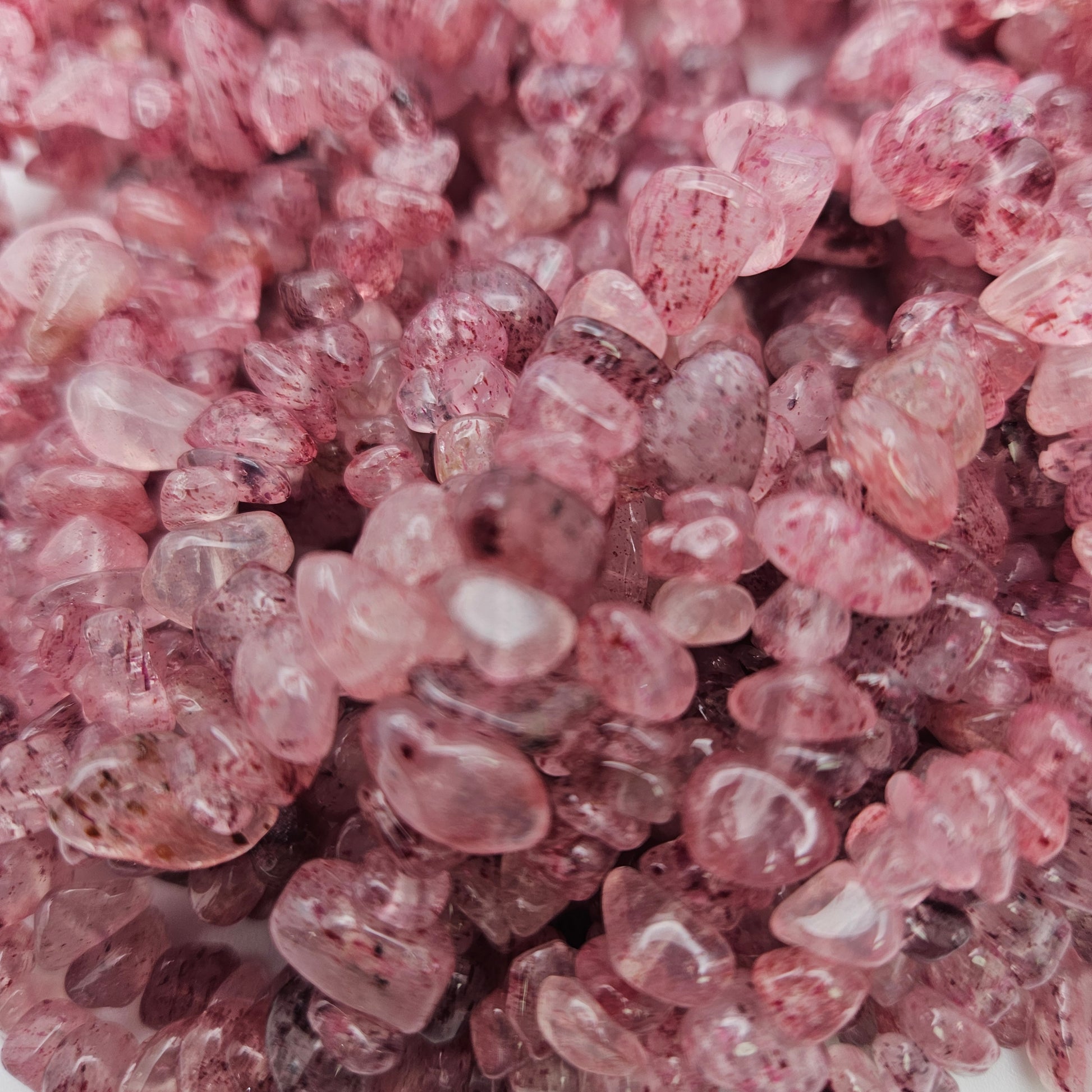 Strawberry Quartz Chip Beads.