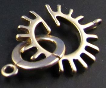 Sun Style Slot Clasp Silver Bronze Necklace Bracelet 1.25 by .75.