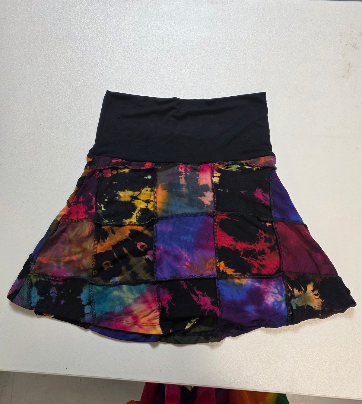 Tie-Dye Mini Skirt Patchwork.