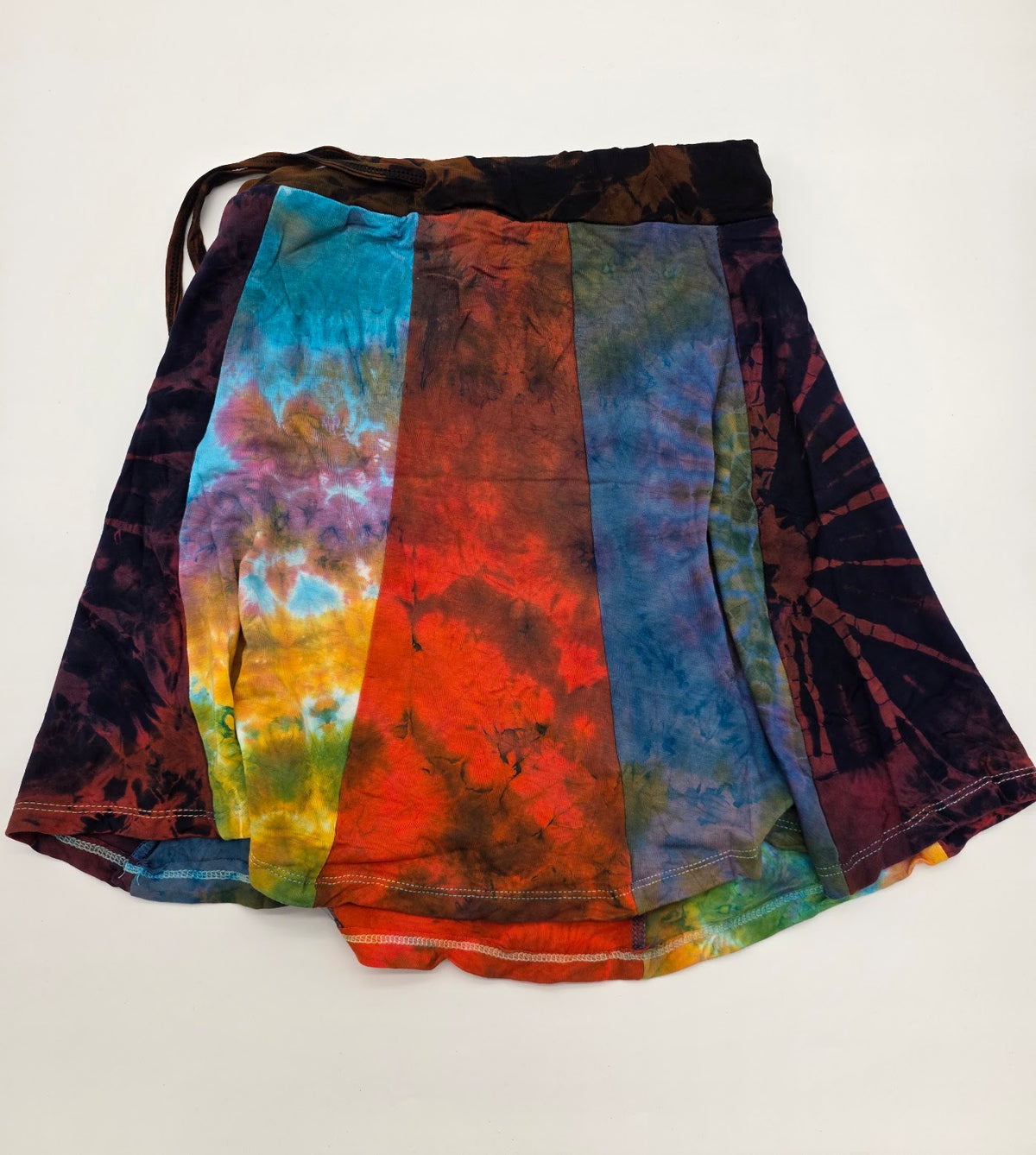 Tie Dye Patch Mini Skirt.