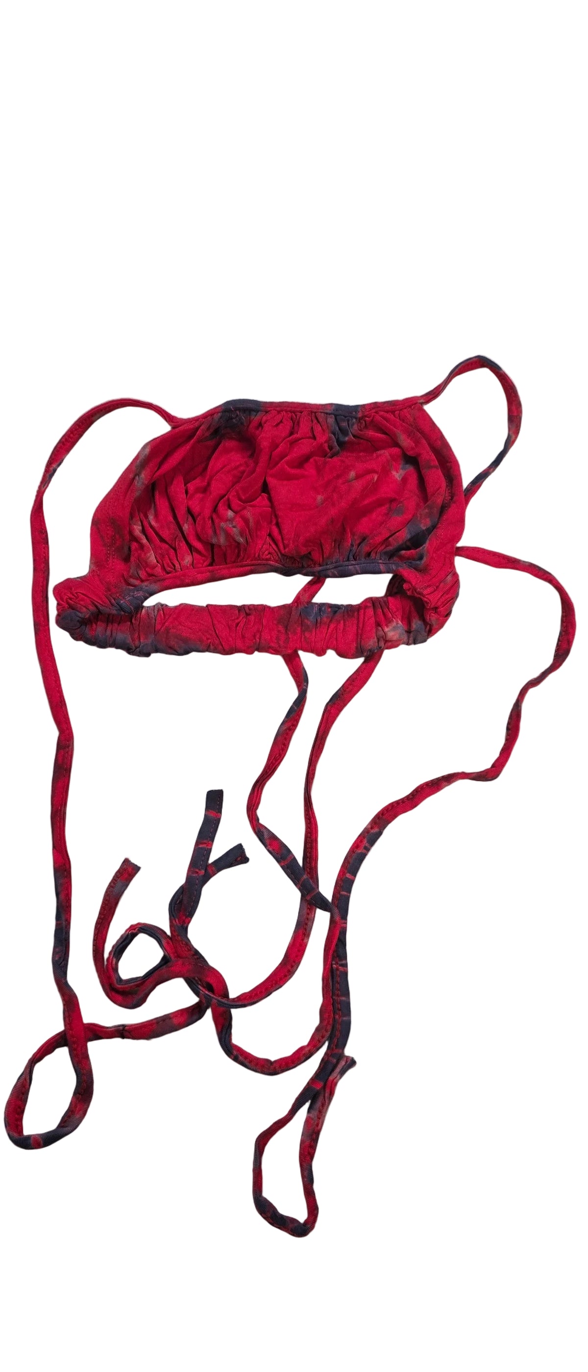 Tie-Dye Tube Top Red.