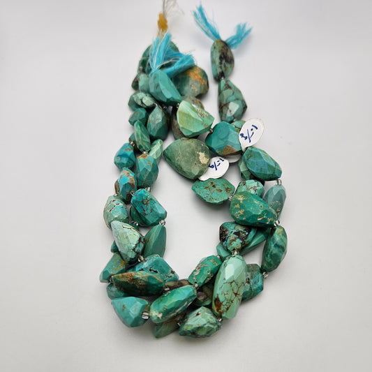 Turquoise Free Form Bead Strand.