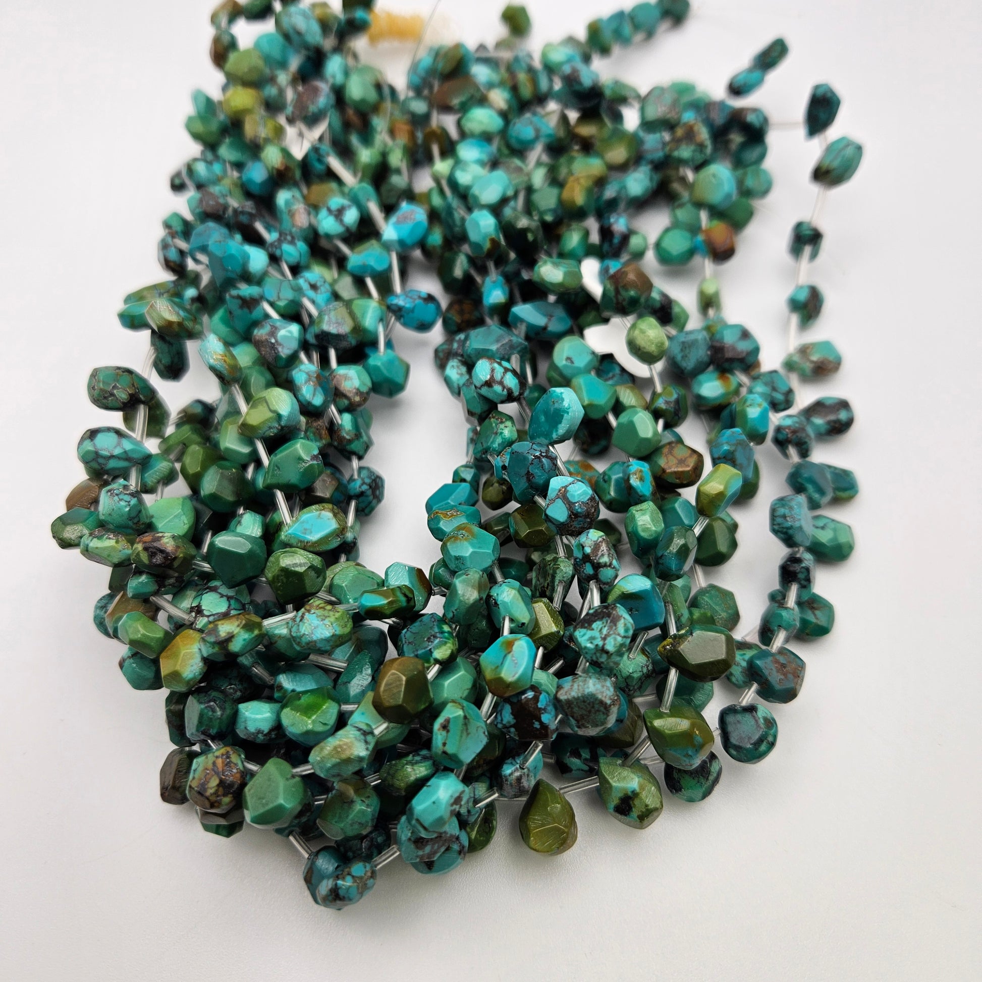 Turquoise Top Drill Bead Strand.
