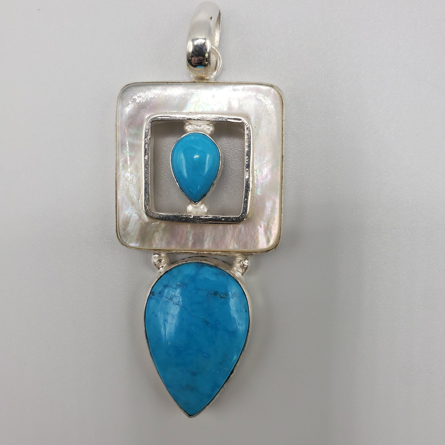 Turquoise & Mother of Pearl Pendant.