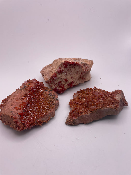 Vanadinite Raw Specimen Medium.