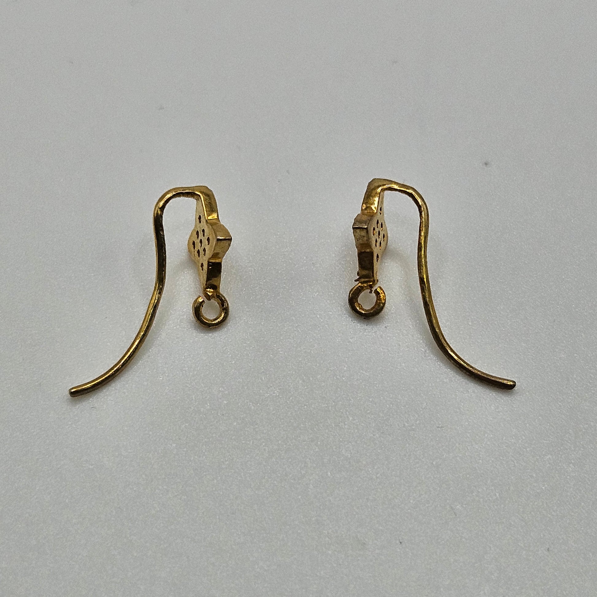 Vermeil Diamond Star Earring Wire Pair.