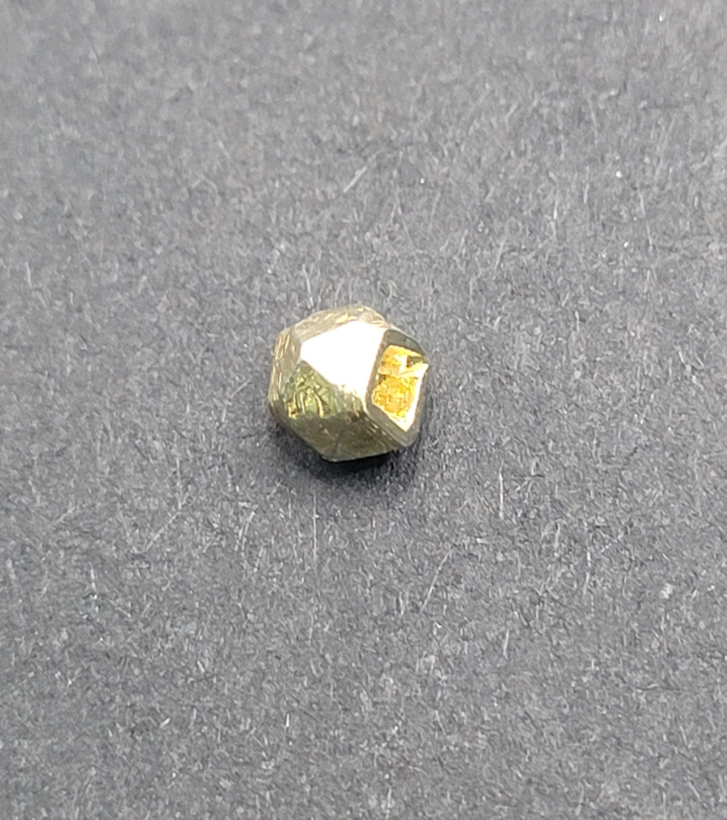 Vermeil Faceted Nugget Large Single Bead.