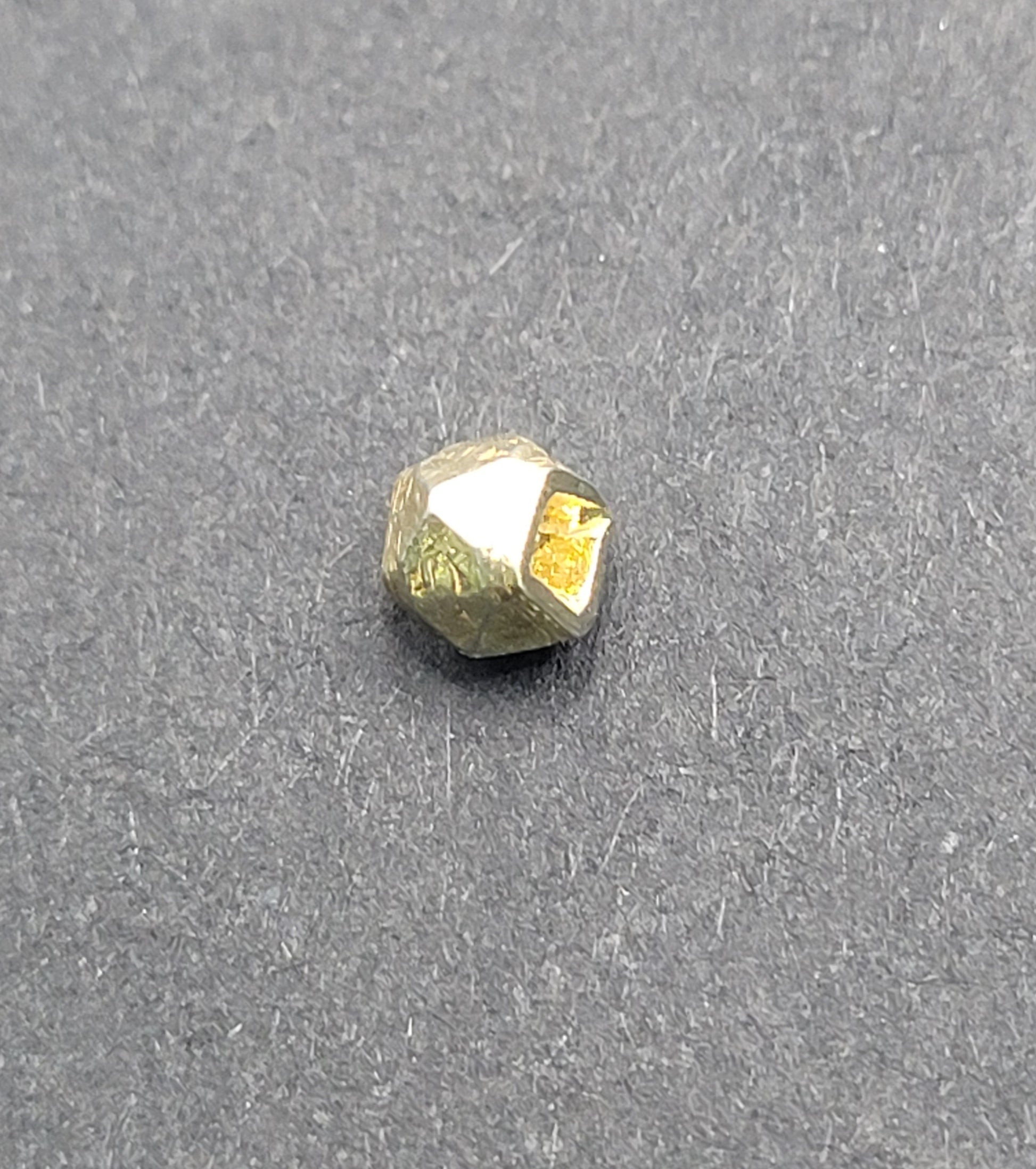 Vermeil Faceted Nugget Large Single Bead.