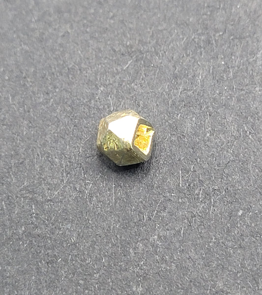 Vermeil Faceted Nugget Large Single Bead.