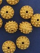 Vermeil Granulated Rondelle Bead 10mm.