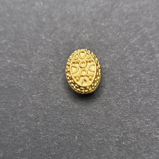 Vermeil Oval Decorative Bead Sold Individually.