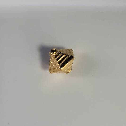 Vermeil Pyramid Spacer Bead.