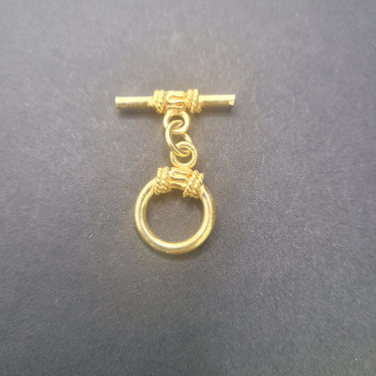 Vermeil Swirl Design Toggle Clasp.