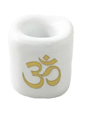 White Ohm Mini Candle Holder.