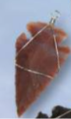 Wire Wrapped Jasper Arrowhead Pendant.