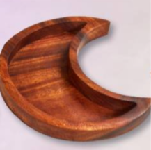 Wooden Moon Bowl 8 inch.
