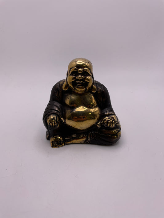 Happy Buddha Statuette Brass