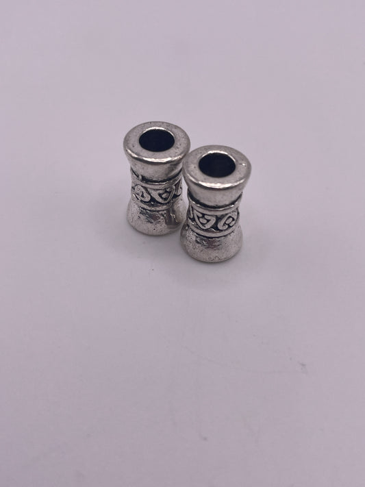 Pewter Cylinder Bead 1.30