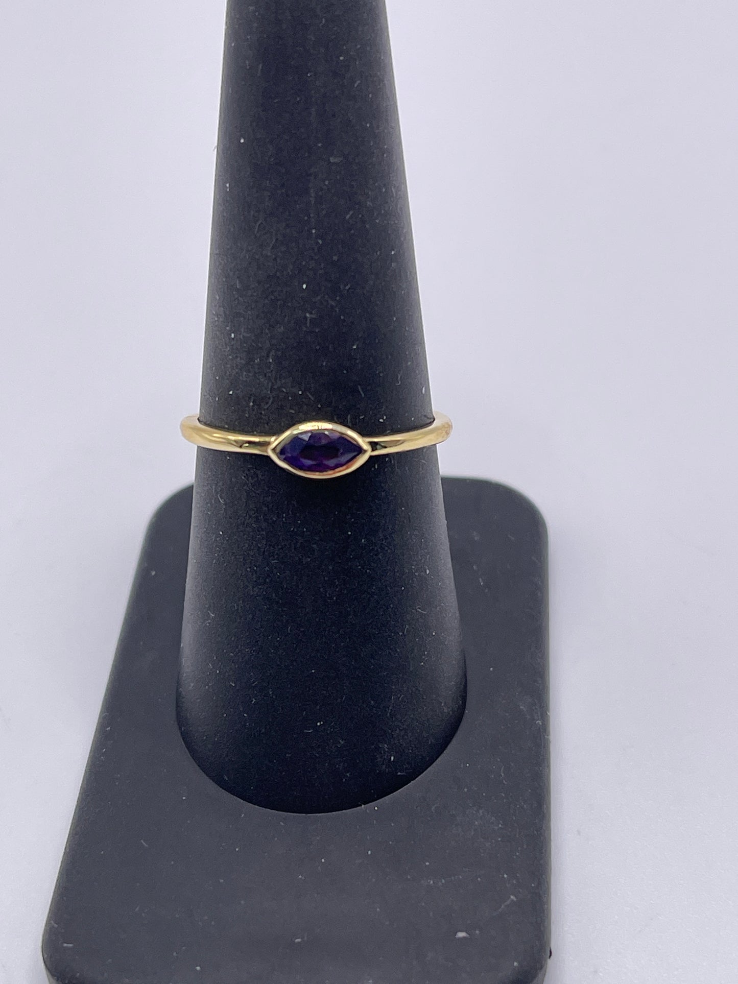 Amethyst Eye Vermeil Ring Size 8