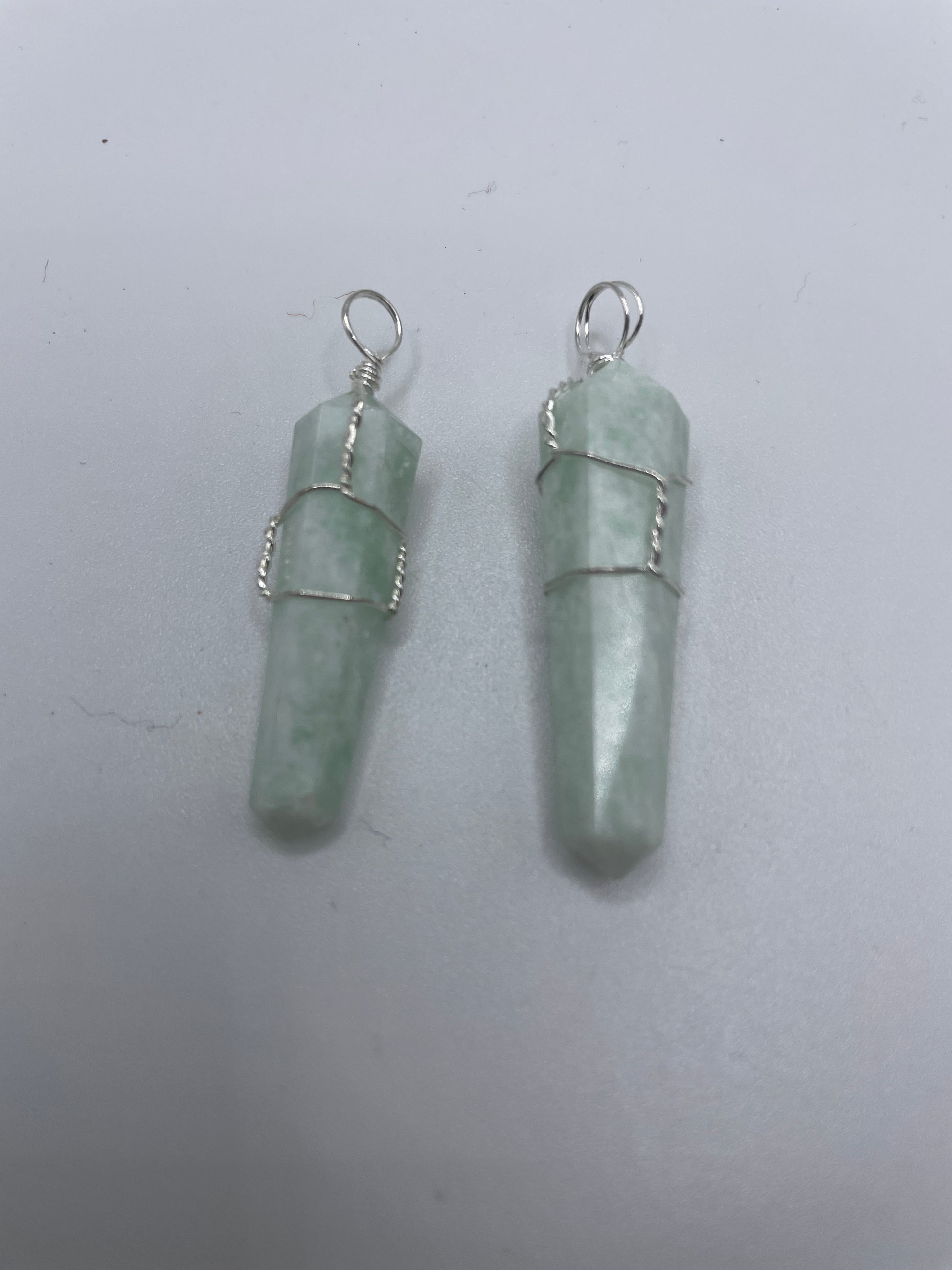 Amazonite Wire Wrapped Point Pendant