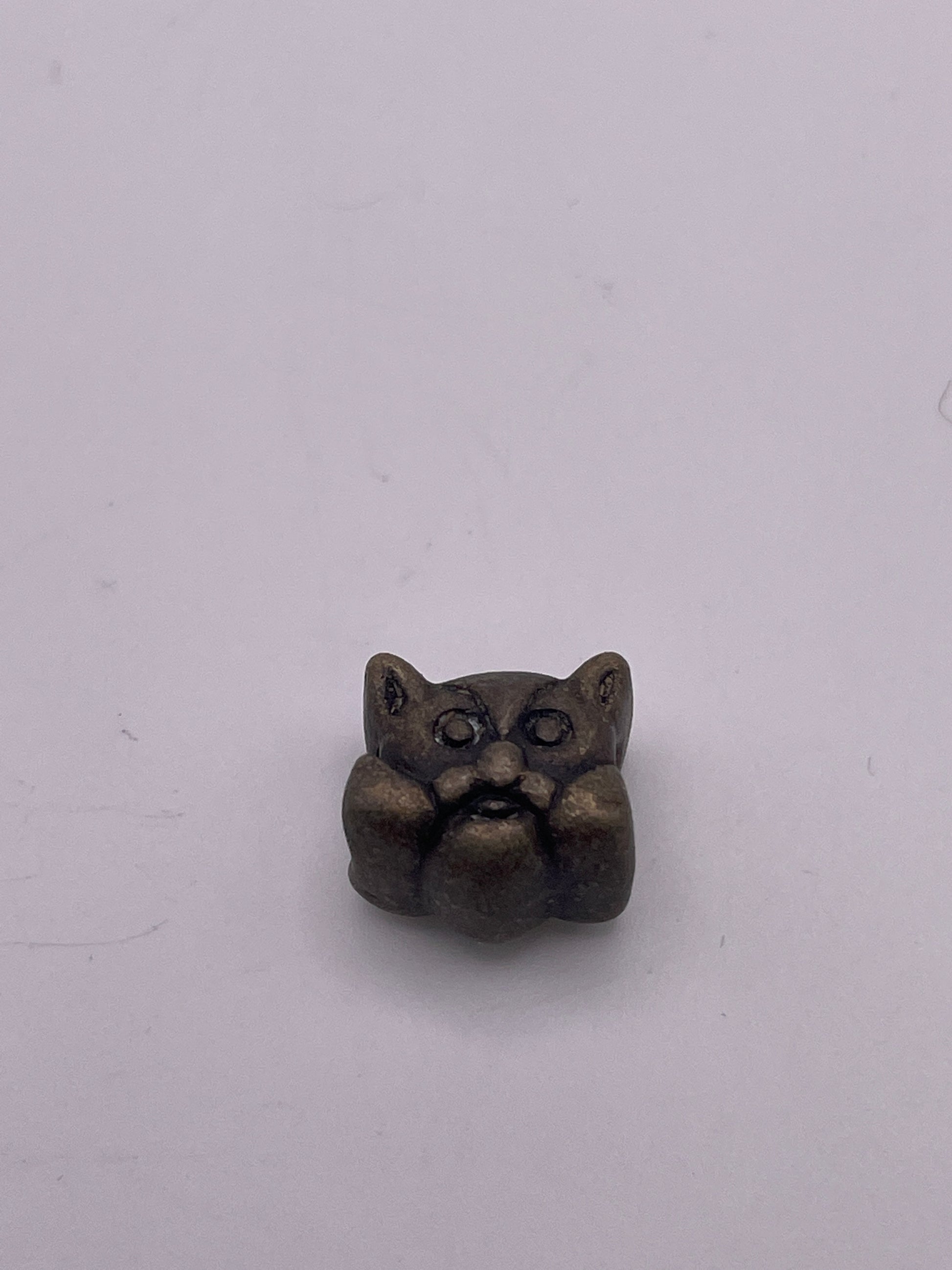 Pewter Cat Face Bead 1.30