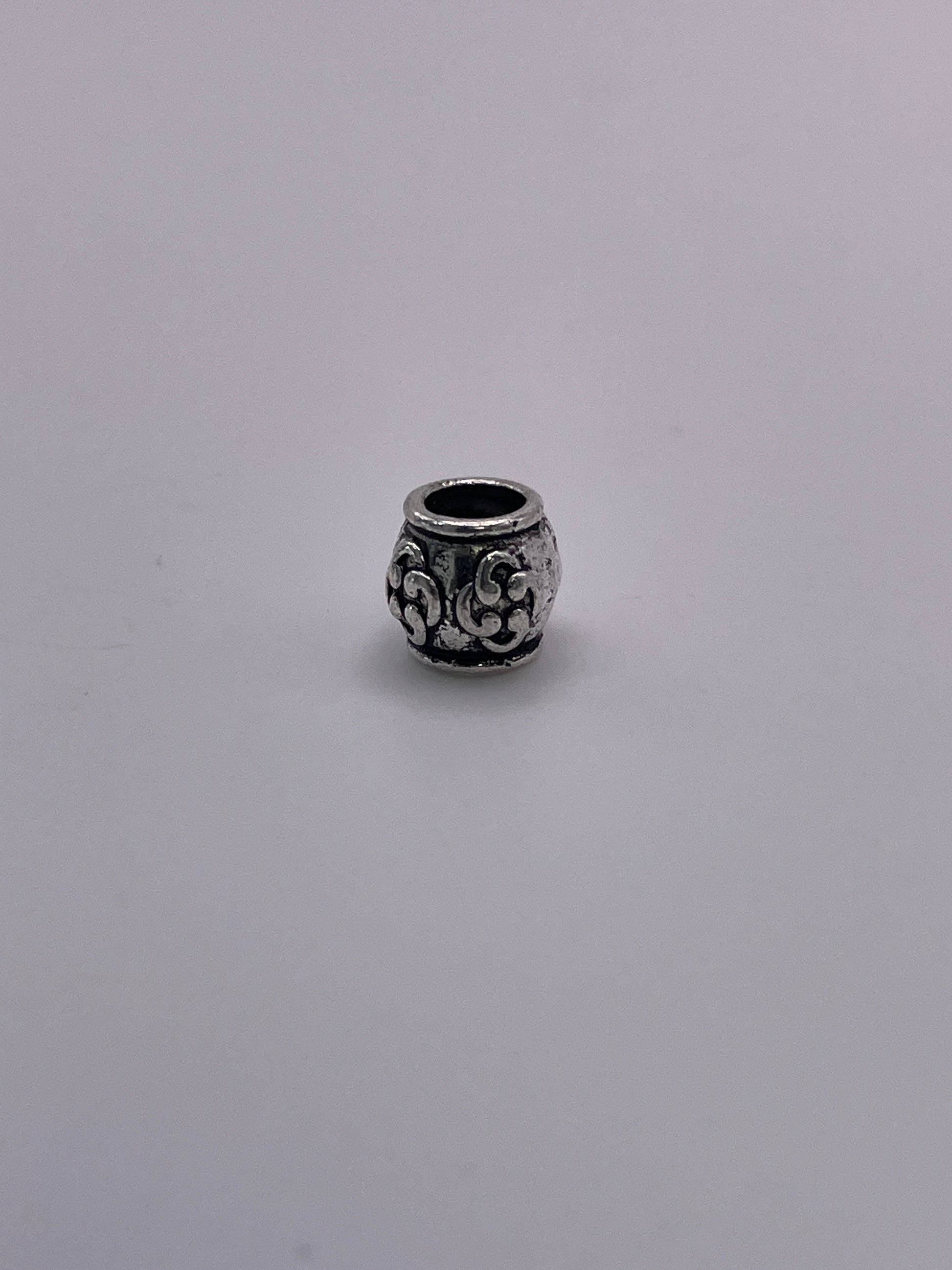 Pewter Helix Barrel Bead .95