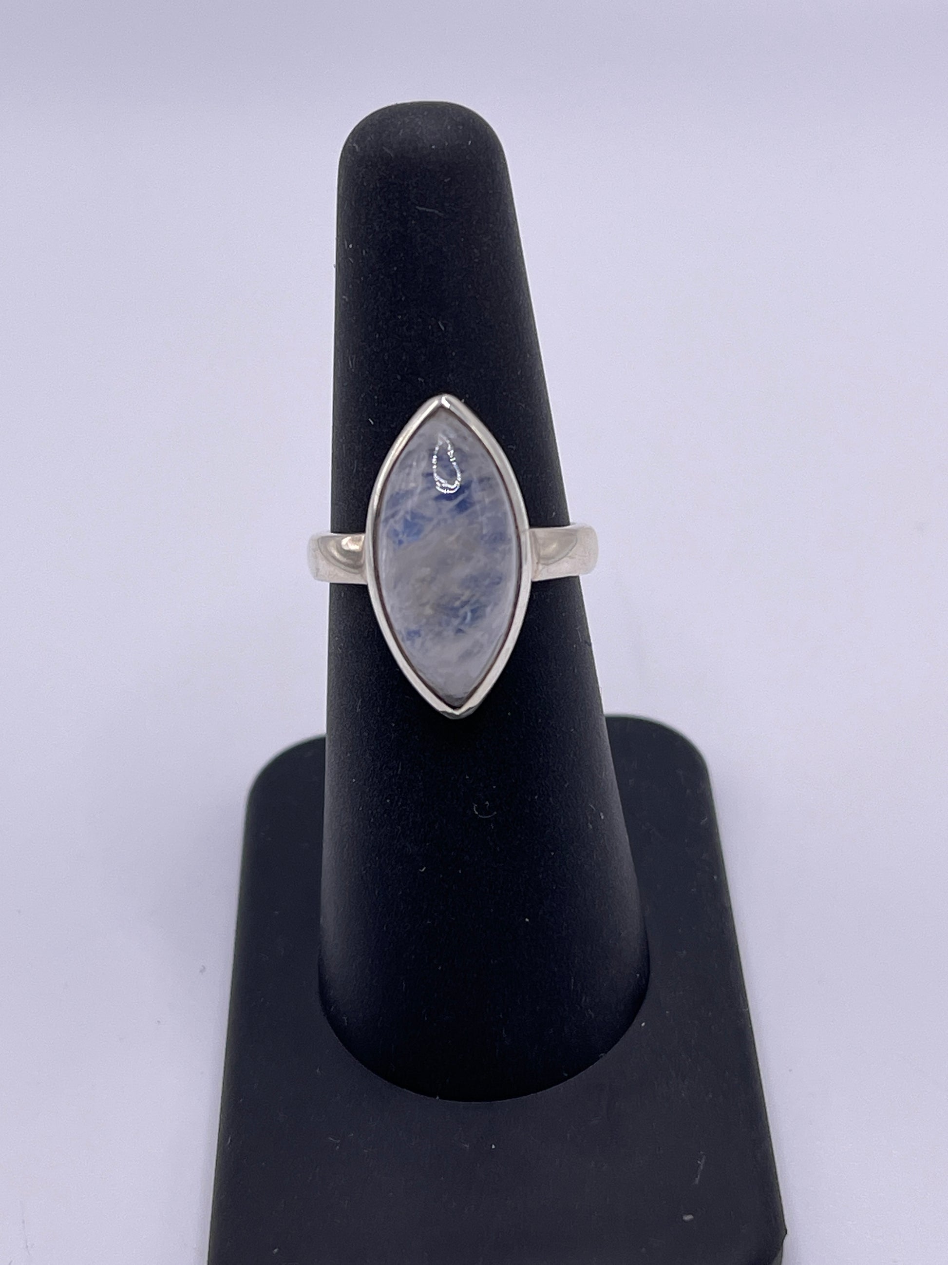 Moonstone Eye Sterling Silver Ring size 6