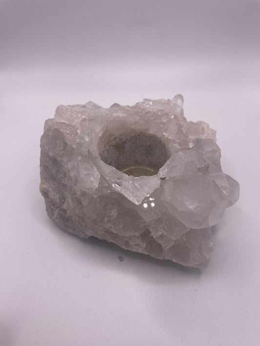 Quartz Crystal Candle Holder